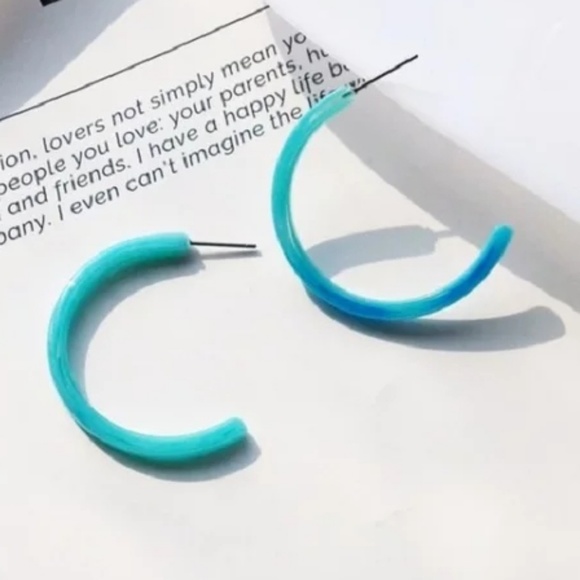 acrylic earrings hoops Jewelry - Feather Light Acrylic Hoops Earrings